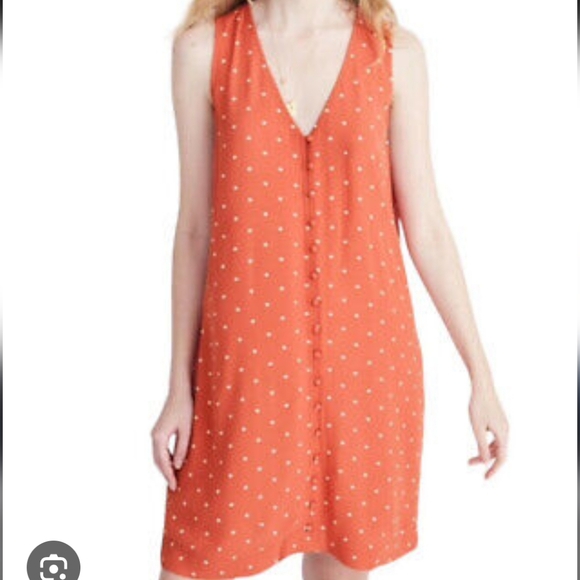 Madewell Orange Sleeveless Sundress with Crew Neck - Picture 1 of 9